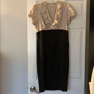 High waisted, two-tone professional dress- Size 7